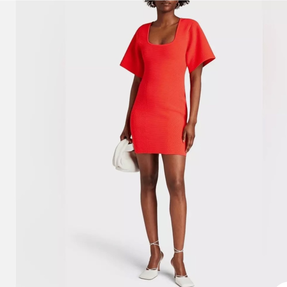 Herve Leger Corset Contour Mini T-Shirt Bodycon Bandage Dress